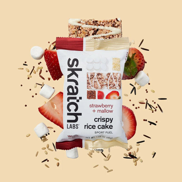 Skratch Labs Crispy Rice Cakes Sport Fuel Fraises et Guimauve