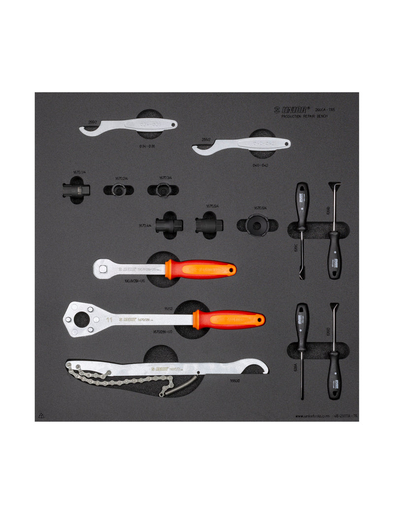 Unior Production Bench Drawer - 5 Tool Tray Set