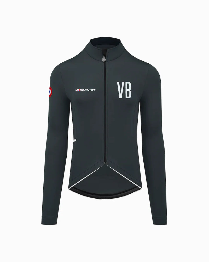 Velobici Modernist Thermal Jersey en Charcoal Grey