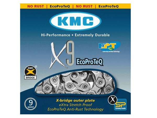 KMC X9 Nickel Plated 9-Speed Chain