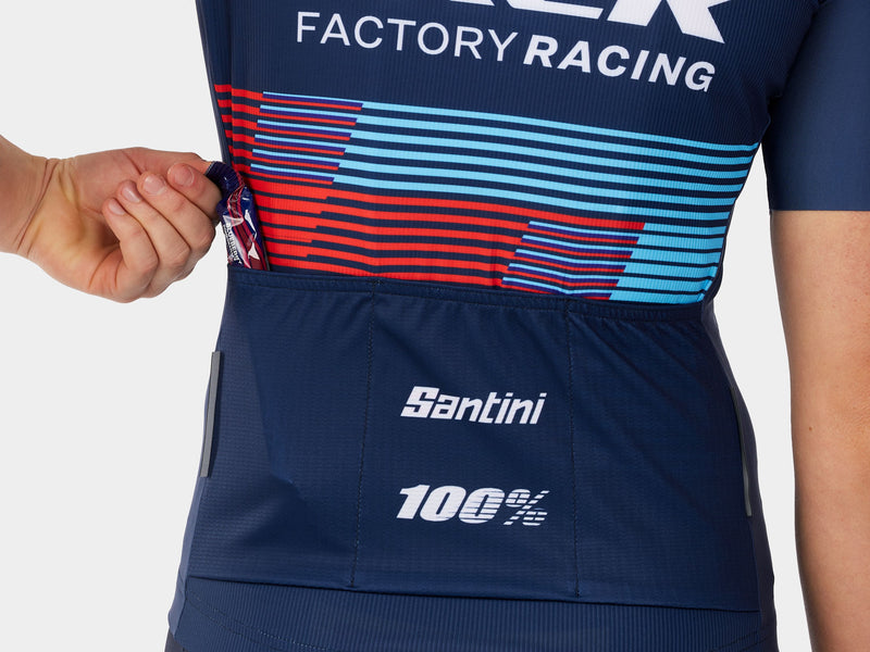 Maillot cycliste Santini Trek Factory Racing Replica pour femme